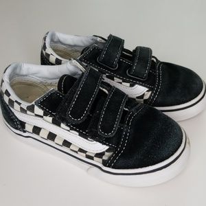 vans checkerboard velcro